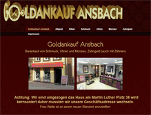 Tablet Screenshot of goldankauf-ansbach.de